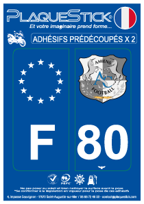 80 -Amiens "ASC" Moto PlaqueStick