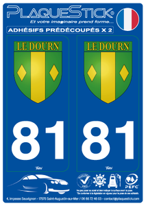 81 -Le Dourn "Blason" PlaqueStick