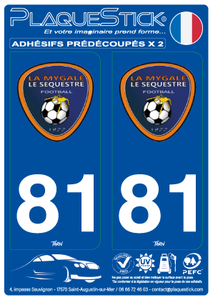 81 -Le Sequestre "La Mygale" Football PlaqueStick