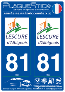 81 -Lescure-d'Albigeois PlaqueStick