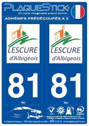 81 -Lescure-d'Albigeois PlaqueStick