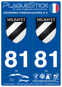 81 -Milhavet "Blason" PlaqueStick