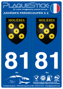 81 -Molières "Blason" PlaqueStick