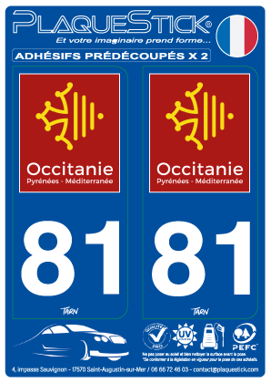 81 -Occitanie PlaqueStick
