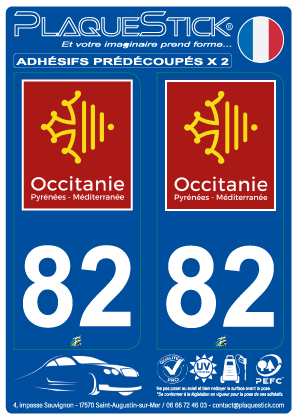 82 -Occitanie PlaqueStick