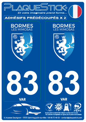 83 -Bormes-les-Mimosas PlaqueStick