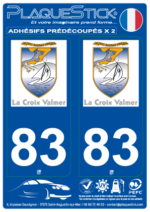 83 -La Croix Valmer PlaqueStick