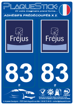 83 -Fréjus PlaqueStick