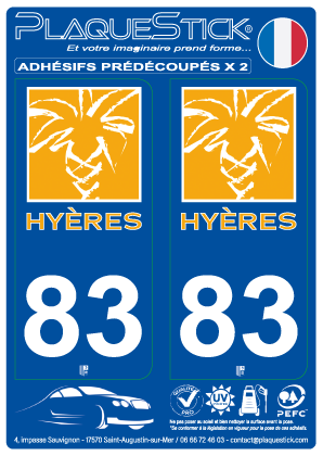 83 -Hyères PlaqueStick