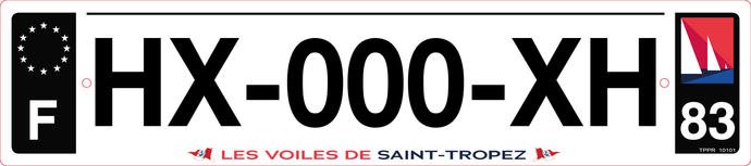 83 -Plaque immatriculation 