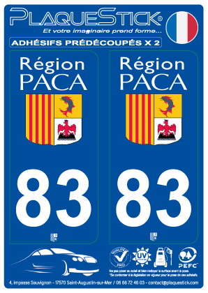 83 -Provence-Alpes-Côte-d'Azur PlaqueStick