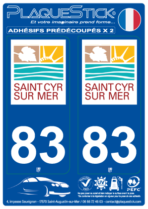 83 -Saint-Cyr-sur-Mer PlaqueStick