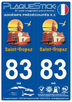 83 -Saint-Tropez PlaqueStick
