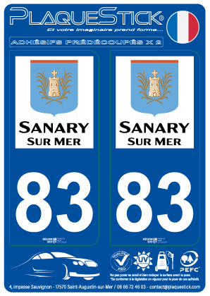 83 -Sanary-sur-Mer PlaqueStick