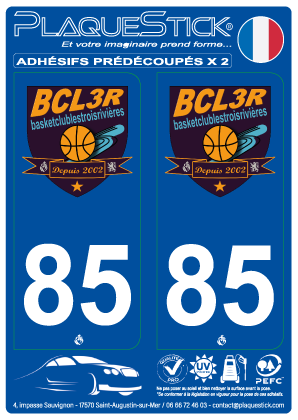 85 -Basket-Club Trois-Rivières PlaqueStick