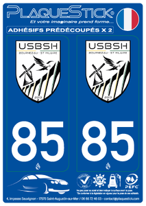 85 -Bournezeau - Saint-Hilaire "US" PlaqueStick