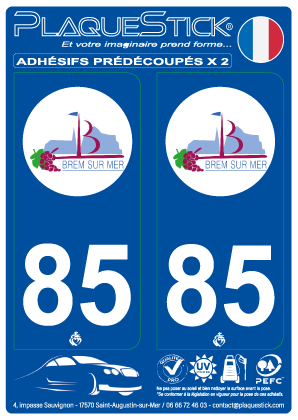 85 -Brem-sur-Mer PlaqueStick