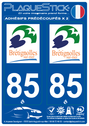 85 -Brétignolles-sur-Mer PlaqueStick