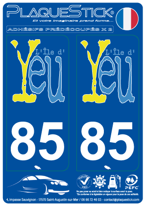85 -L'Île d'Yeu PlaqueStick