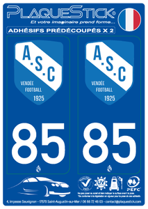 85 -La Châtaigneraie "AS" PlaqueStick