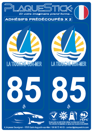 85 -La Tranche-sur-Mer PlaqueStick