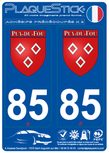 85 -Le Puy-du-Fou "Blason" PlaqueStick