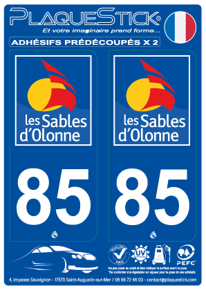 85 -Les Sables-d'Olonne PlaqueStick
