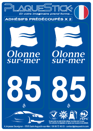 85 -Olonne-sur-Mer PlaqueStick