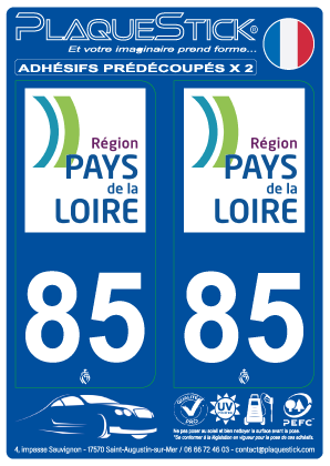 85 -Pays-de-la-Loire PlaqueStick