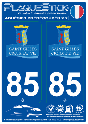 85 -Saint-Gilles-Croix-de-Vie PlaqueStick