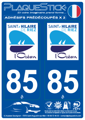 85 -Saint-Hilaire-de-Riez - Sion l'Océan PlaqueStick