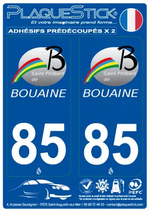 85 -Saint-Philibert-de-Bouaine PlaqueStick