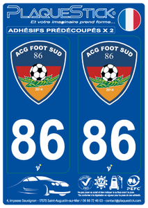 86 -AGG "Foot Sud 86" PlaqueStick