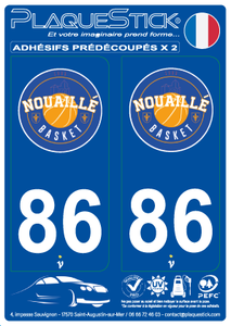 86 -Nouillé-Maupertuis "Basket" PlaqueStick