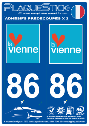 86 -Vienne PlaqueStick