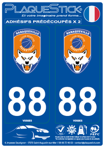 88 -Baraqueville "Section Sportive"Basketball PlaqueStick