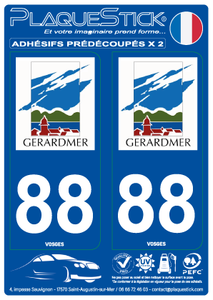 88 -Gérardmer PlaqueStick