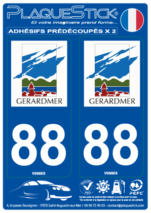 88 -Gérardmer PlaqueStick