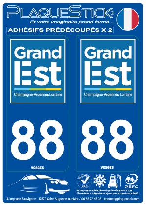 88 -Grand-Est PlaqueStick