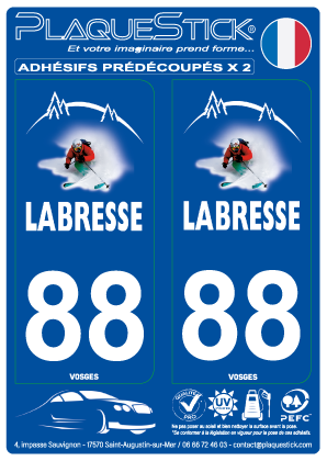 88 -La Bresse PlaqueStick