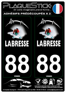 88 -La Bresse "Fond noir" PlaqueStick