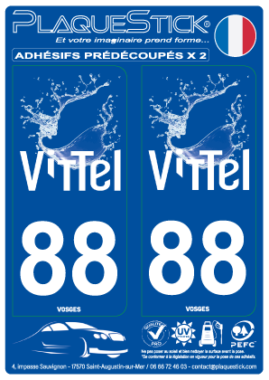 88 -Vittel PlaqueStick