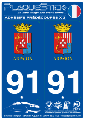 91 -Arpajon PlaqueStick