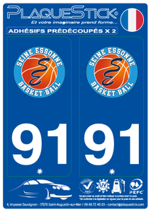 91 -Brétigny-sur-Orge "Seine-Essonne" Basketball PlaqueStick