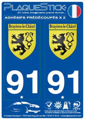 91 -Bruyères-le-Châtel PlaqueStick