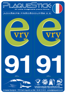 91 -Évry PlaqueStick