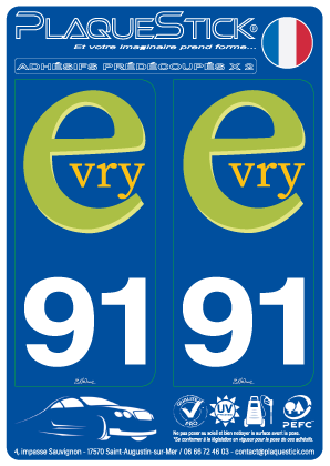 91 -Évry PlaqueStick