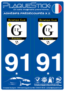 91 -Gif-sur-Yvette "Olympique Club" PlaqueStick