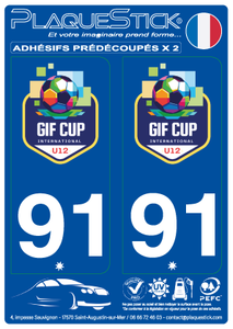 91 -Gif-sur-Yvette "Olympique Club U12" PlaqueStick