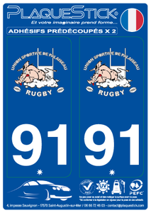 91 -Palaiseau "US" PlaqueStick